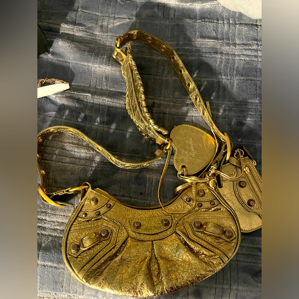 Authentic metallic gold Balenciaga bag